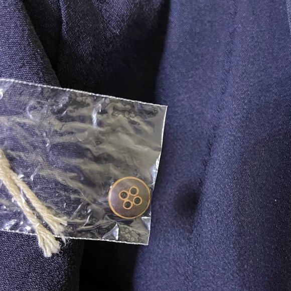 NWT Le Lis Navy Side Button Square Neck Crop Top & Midi Skirt Set Size S/M/L - Picture 8 of 9